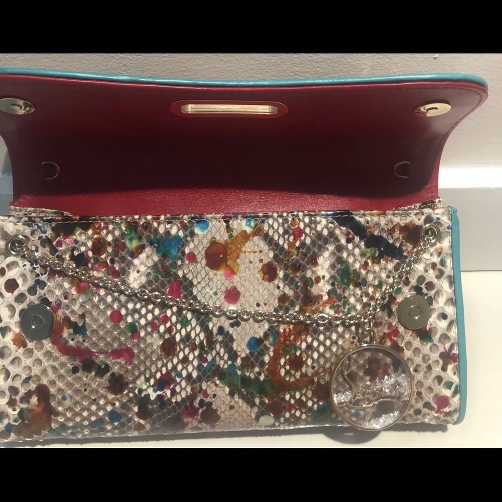 ❤️SOLD❤️$2495NWT CHRISTIAN LOUBOUTIN PYTHON CLUTCH - Picture 5 of 6